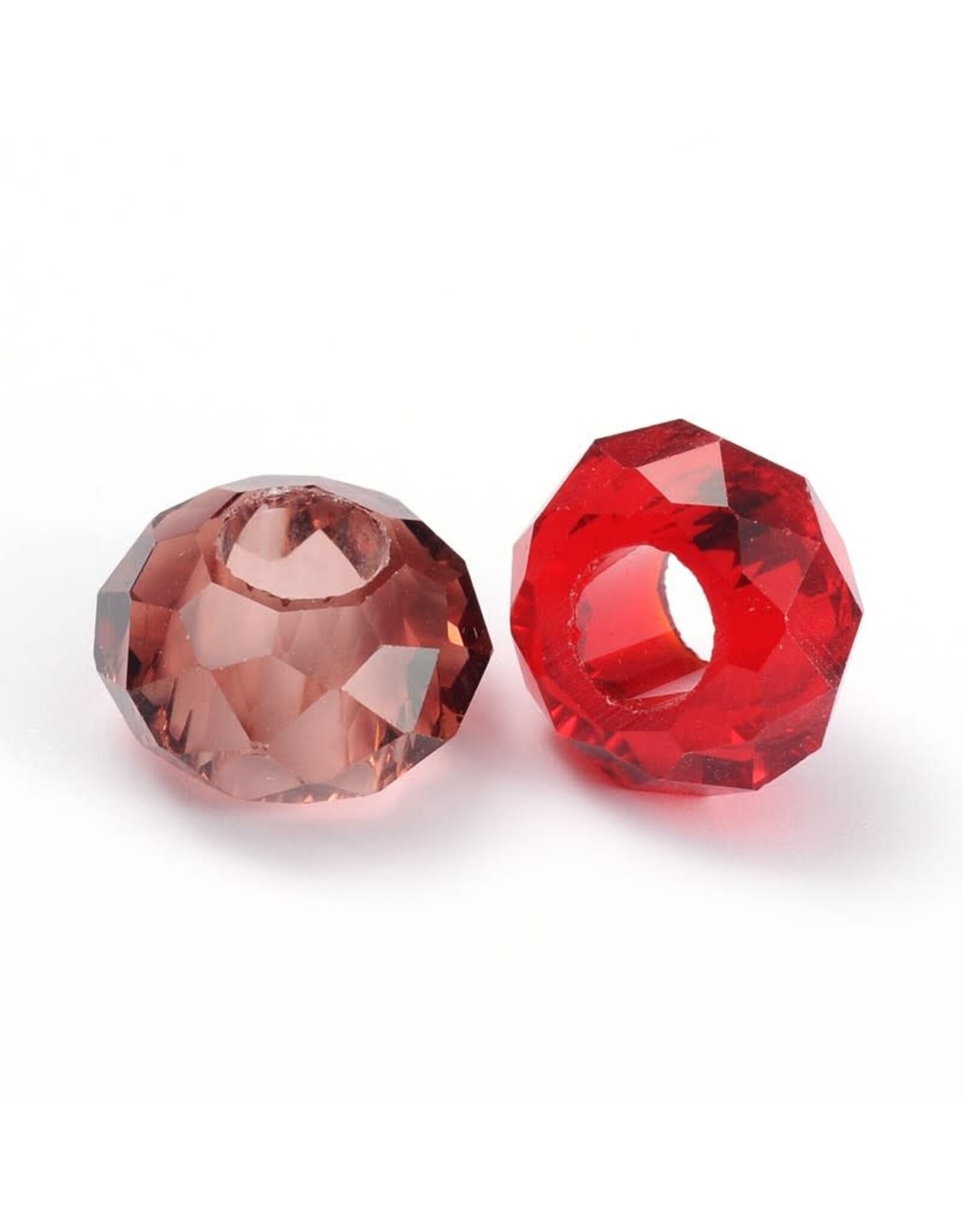 Faceted Rondelle  8x14mm X6 Random Pair