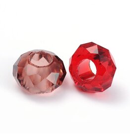 Faceted Rondelle  8x14mm X6 Random Pair