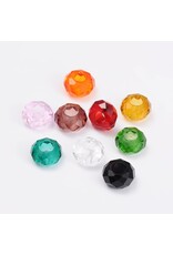 Faceted Rondelle  8x14mm X6 Random Pair