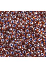 Czech 401811 6  Seed  Transparent Topaz Brown Blue c/l