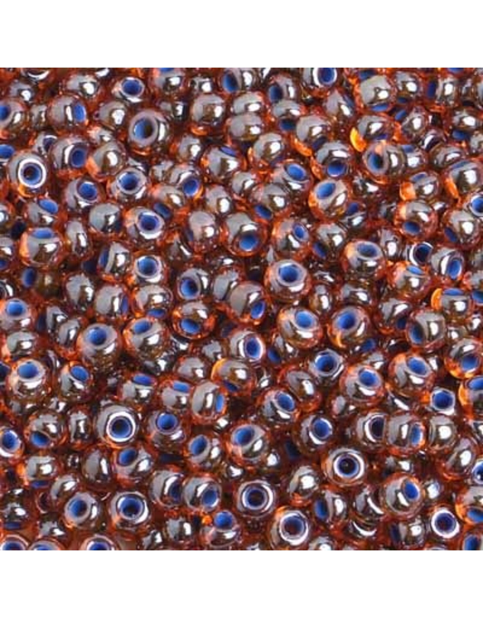 Czech 401811 6  Seed  Transparent Topaz Brown Blue c/l