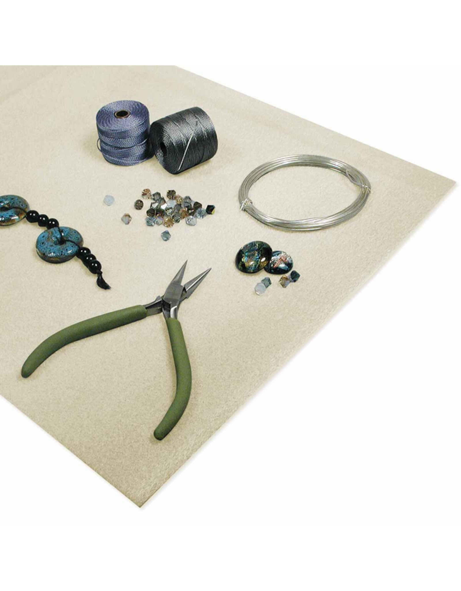 Bead Work Mat 13x13 inch  Cream