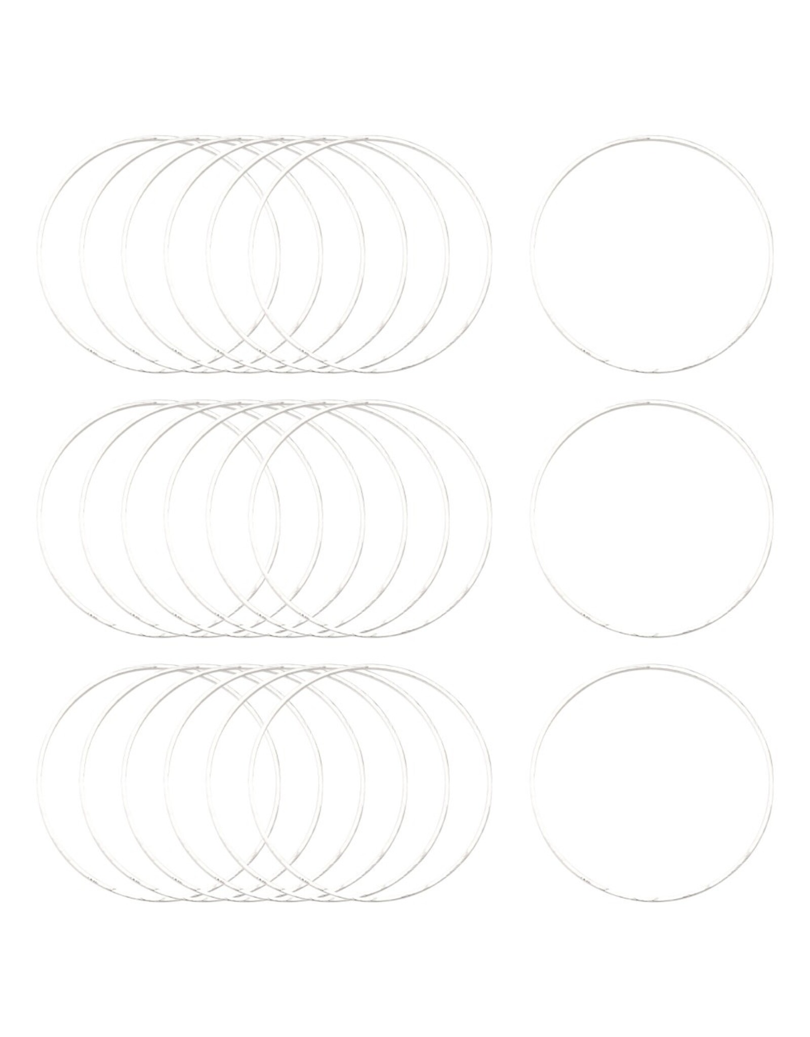 Round Link  30mm Brass Silver    NF