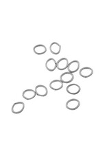 Jump Ring 8x6mm Oval Platinum  approx 18g  x100 NF