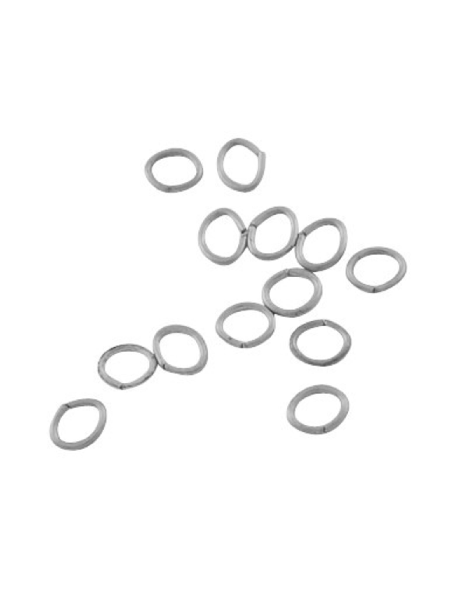 Jump Ring 8x6mm Oval Platinum  approx 18g  x100 NF