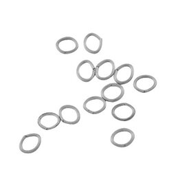Jump Ring 8x6mm Oval Platinum  approx 18g  x100 NF