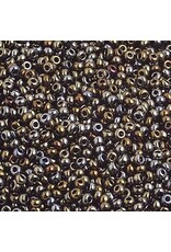 Czech 1550 10  Seed  Opaque Brown AB Metallic