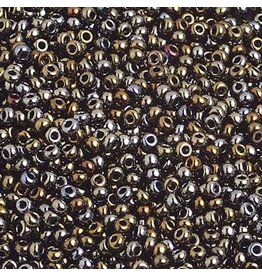 Czech 1550 10  Seed  Opaque Brown AB Metallic