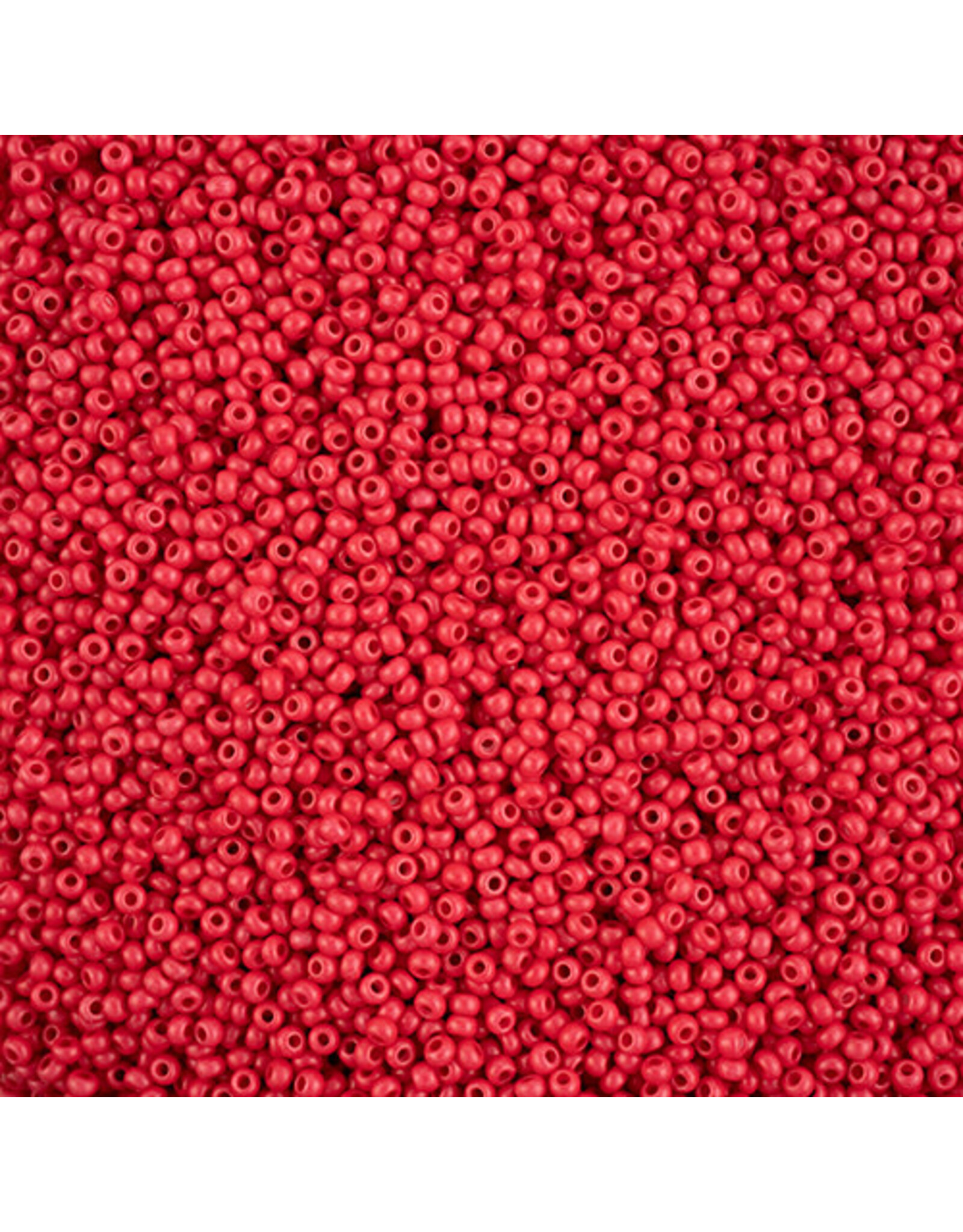Czech 1564 10 Seed Opaque Red Matte Terra Intensive