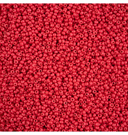 Czech 1564 10 Seed Opaque Red Matte Terra Intensive