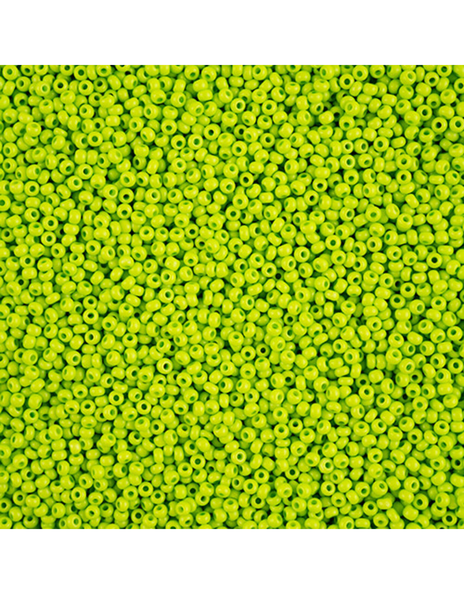 Czech 1565 10 Seed Opaque Light Green  Matte Terra Intensive