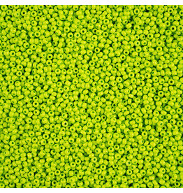 Czech 1565 10 Seed Opaque Light Green  Matte Terra Intensive