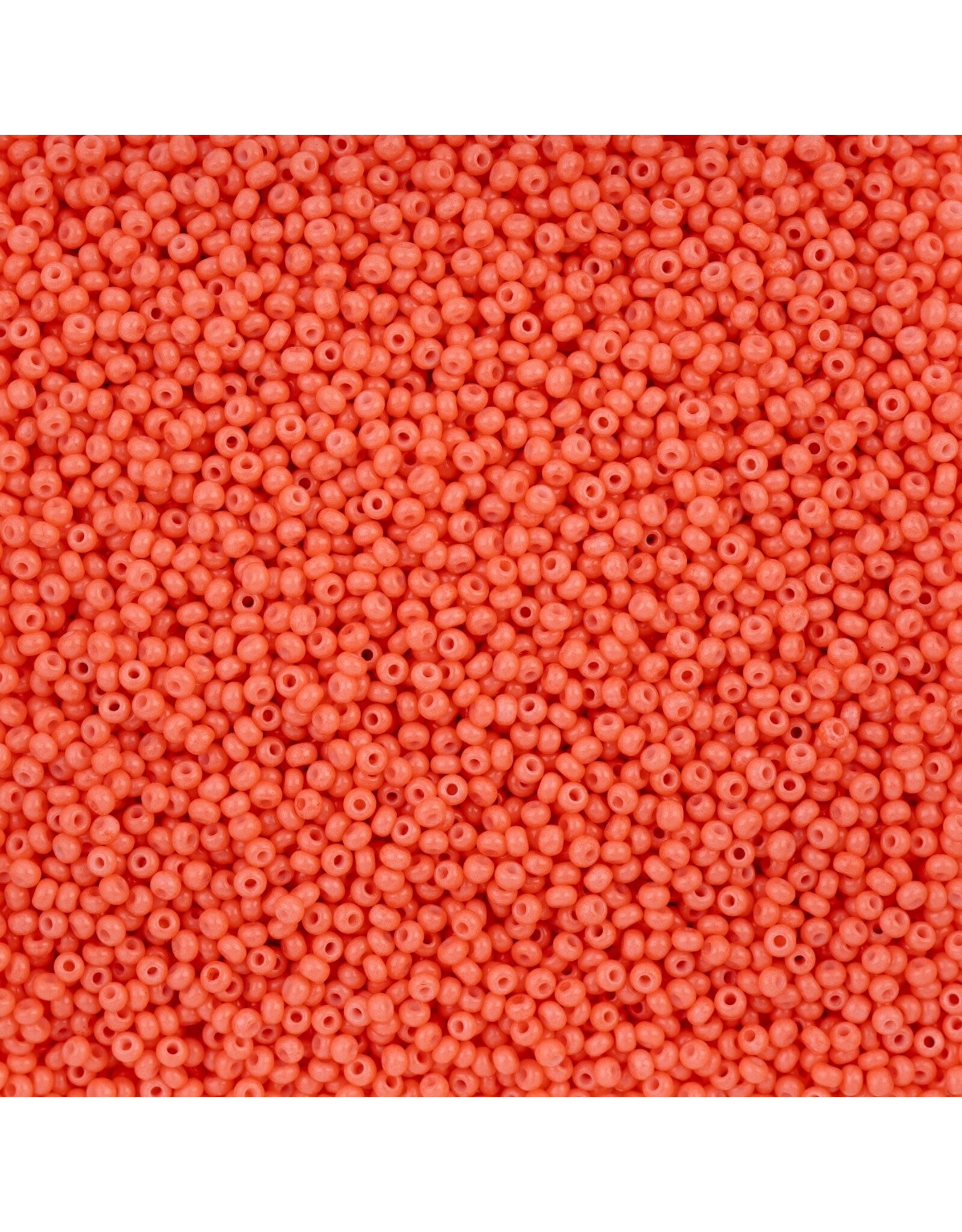 Czech 43108  10  Seed  Opaque Coral Chalk s/g