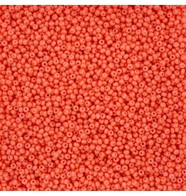 Czech 43108  10  Seed  Opaque Coral Chalk s/g