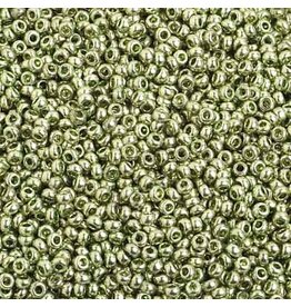 Czech 40032 10  Seed Light Green Metallic s/g