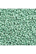 Czech 42013 10  Seed  Green Metallic Matte Terra