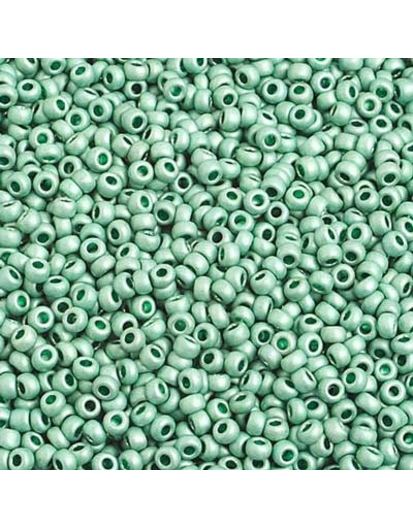 Czech 42013 10  Seed  Green Metallic Matte Terra