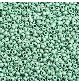Czech 42013 10  Seed  Green Metallic Matte Terra