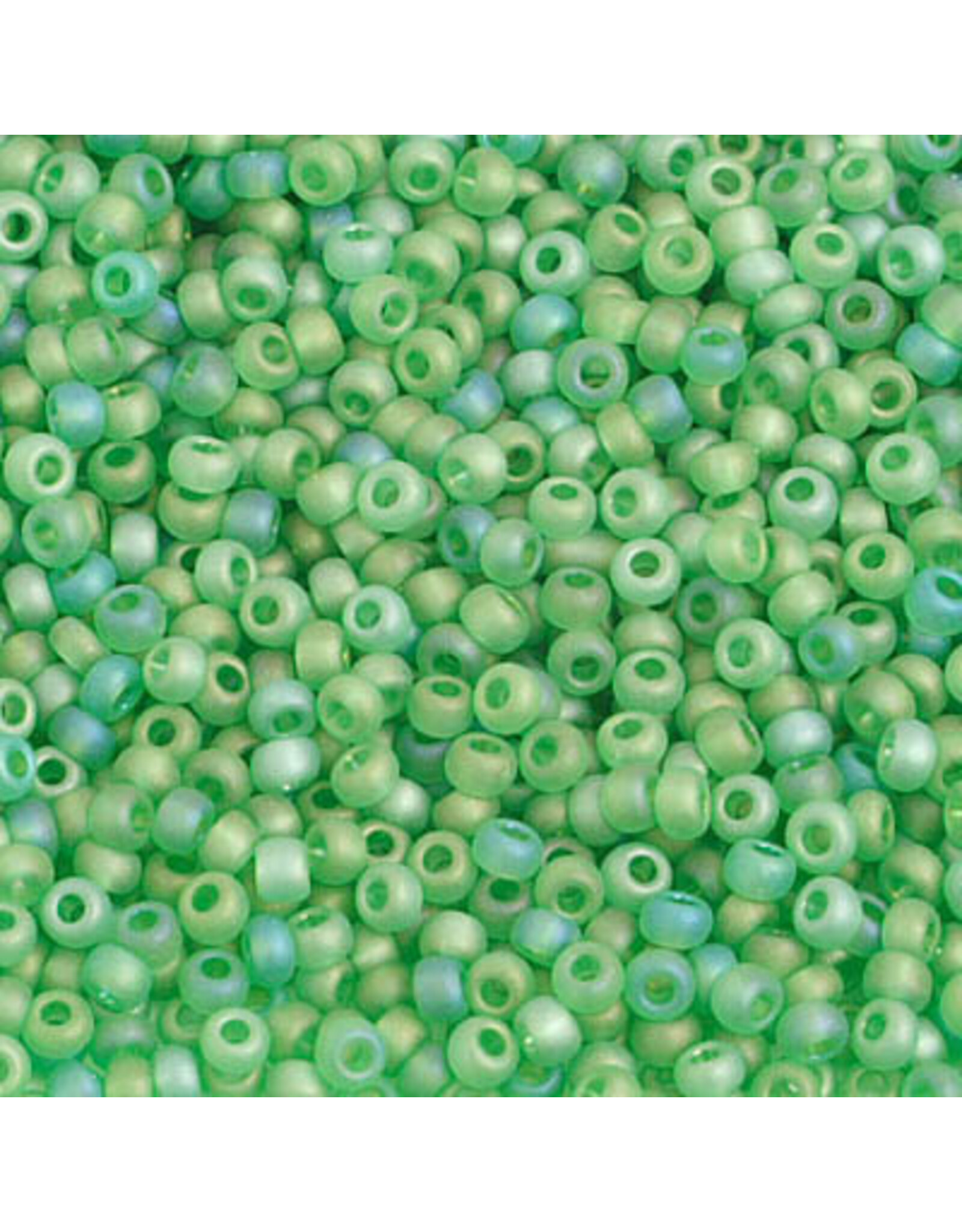 Czech 29350  10  Seed  Transparent  Green AB Matte