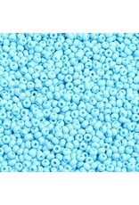 Czech 2339 10  Seed  Opaque Aqua Blue Matte