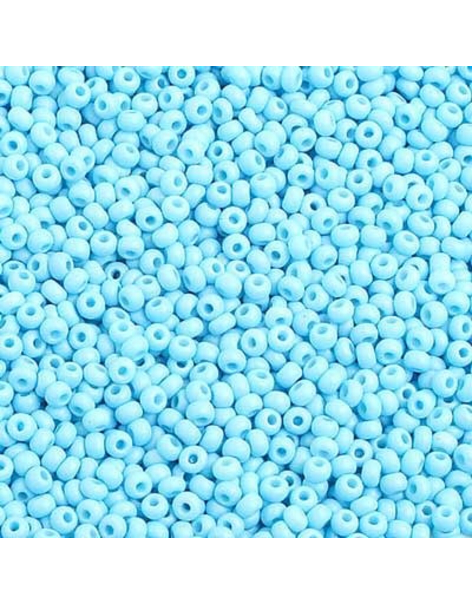 Czech 2339 10  Seed  Opaque Aqua Blue Matte