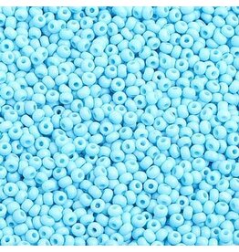 Czech 2339 10  Seed  Opaque Aqua Blue Matte