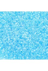 Czech 2403 10  Seed Transparent Aqua  Blue AB
