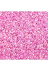 Czech 2401 10  Seed Transparent Pink AB