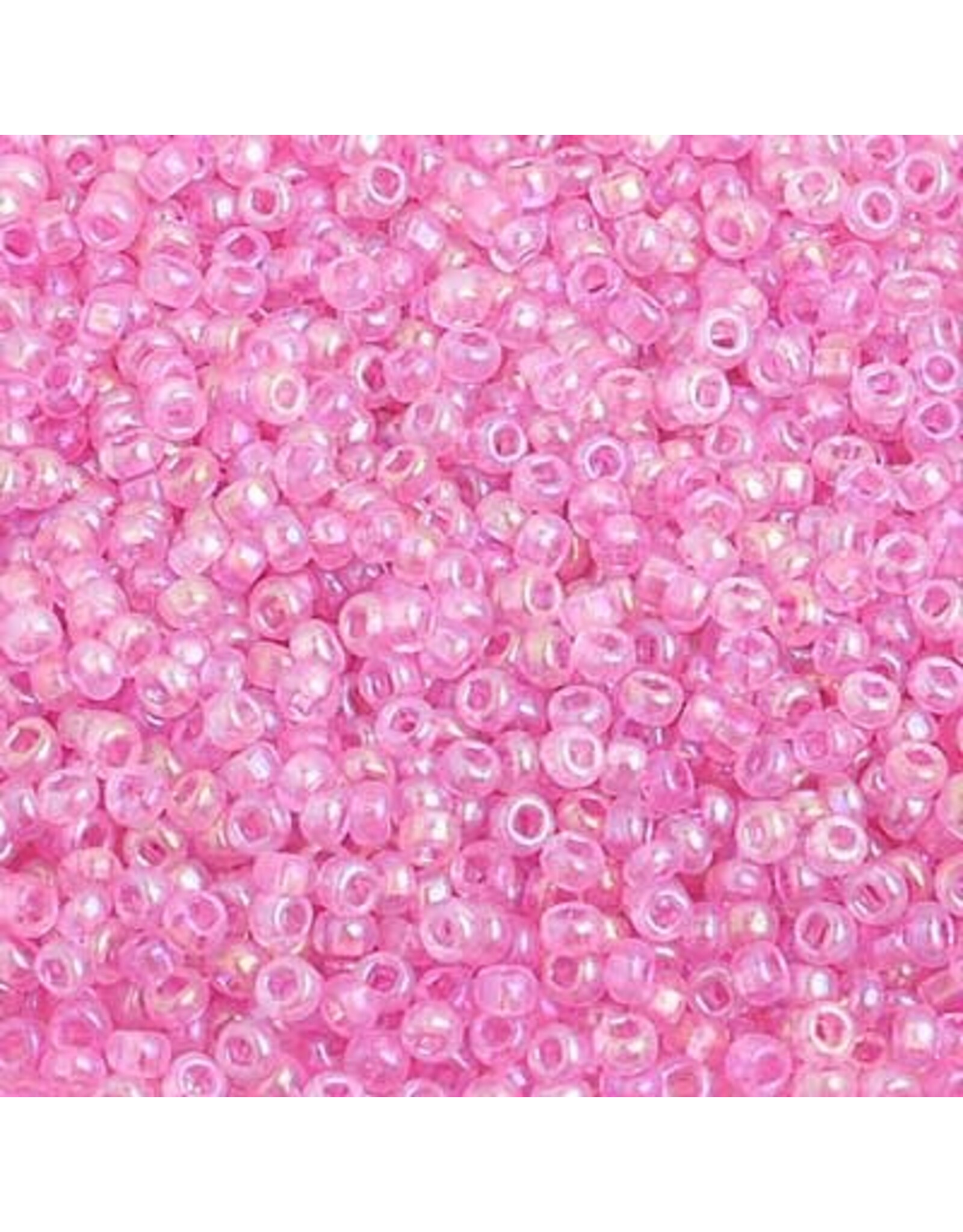Czech 2401 10  Seed Transparent Pink AB