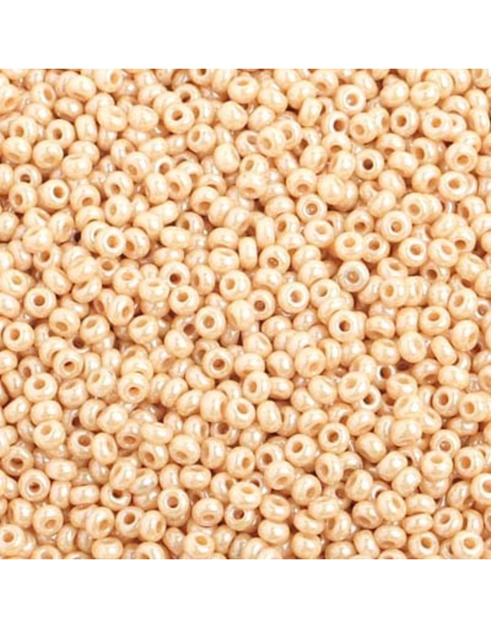 Czech 2388 10  Seed  Opaque Ivory Brown Lustre