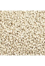 Czech 42018  10  Seed  Silver Metallic Matte Terra