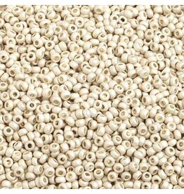 Czech 42018  10  Seed  Silver Metallic Matte Terra