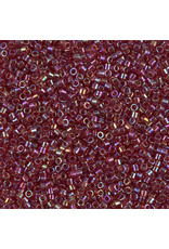 Czech db1242 11 Delica Transparent Dark Cranberry Red AB