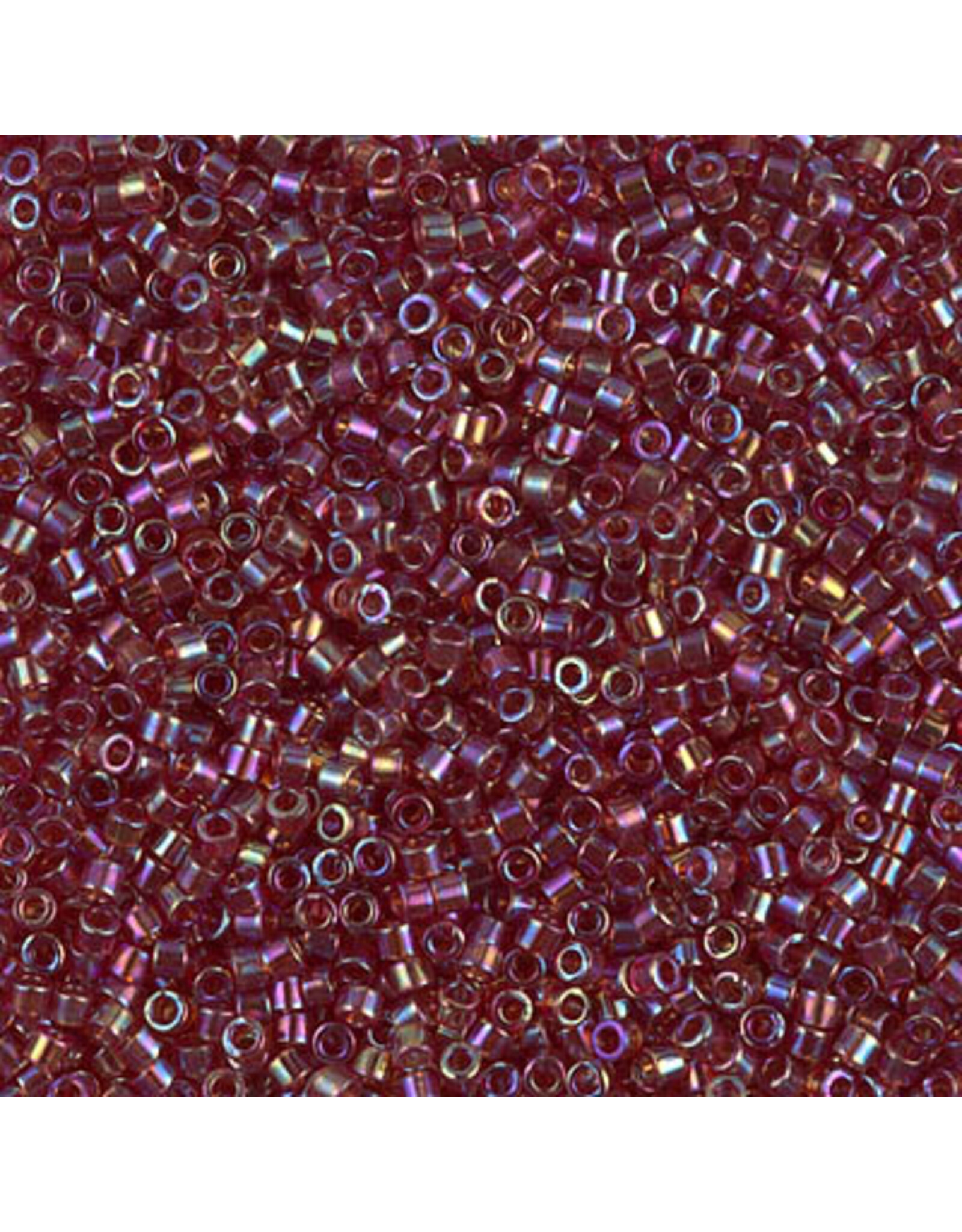 Czech db1242 11 Delica Transparent Dark Cranberry Red AB