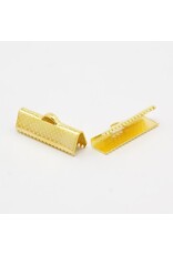 Ribbon End 8x20mm Gold 8x20mm
