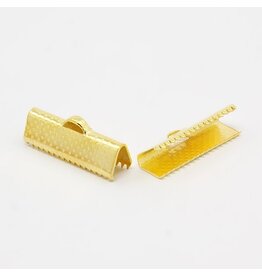 Ribbon End 8x20mm Gold 8x20mm