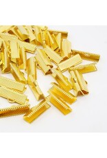 Ribbon End 8x20mm Gold 8x20mm