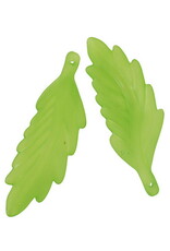 62mm Acrylic Leaf Light Green  Matte