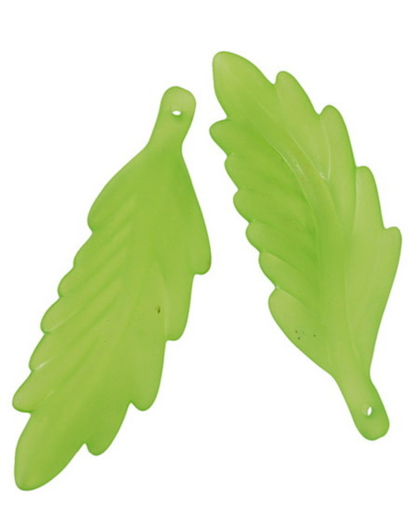 62mm Acrylic Leaf Light Green  Matte