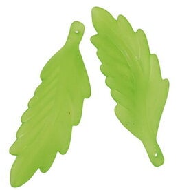 62mm Acrylic Leaf Light Green  Matte