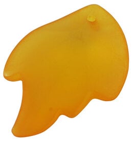 37mm Acrylic Leaf Orange Matte   x10