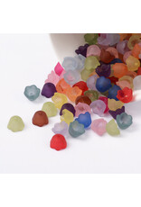 6x10mm Acrylic Flower  Random Assorted Colours x50