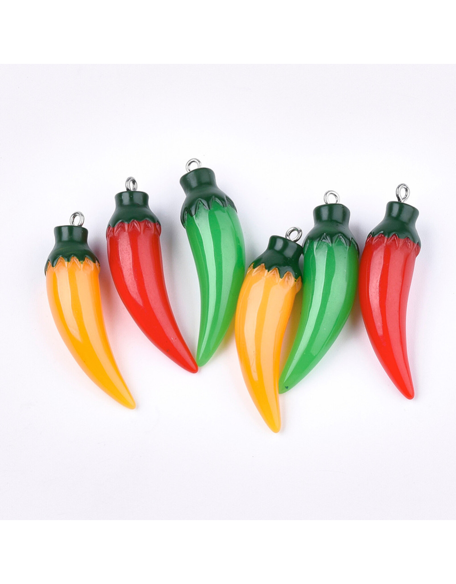 Hot Pepper Resin  44x12mm  x1 Pair
