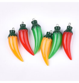 Hot Pepper Resin  44x12mm  x1 Pair