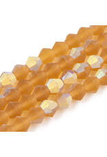 2.5mm Bicone  Transparent Topaz AB Matte   "AA" Grade  x130