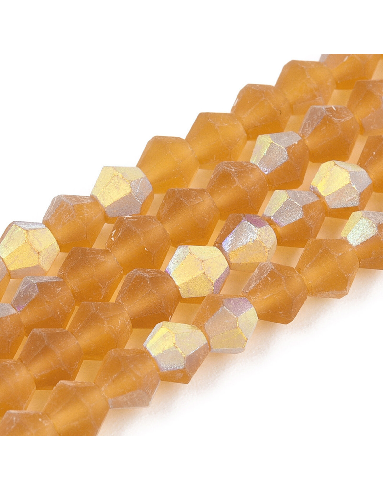 2.5mm Bicone  Transparent Topaz AB Matte   x130