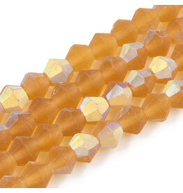 2.5mm Bicone  Transparent Topaz AB Matte   "AA" Grade  x130