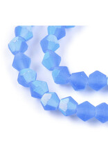 2.5mm Bicone  Transparent Light Sapphire AB Matte  "AA" Grade  x130