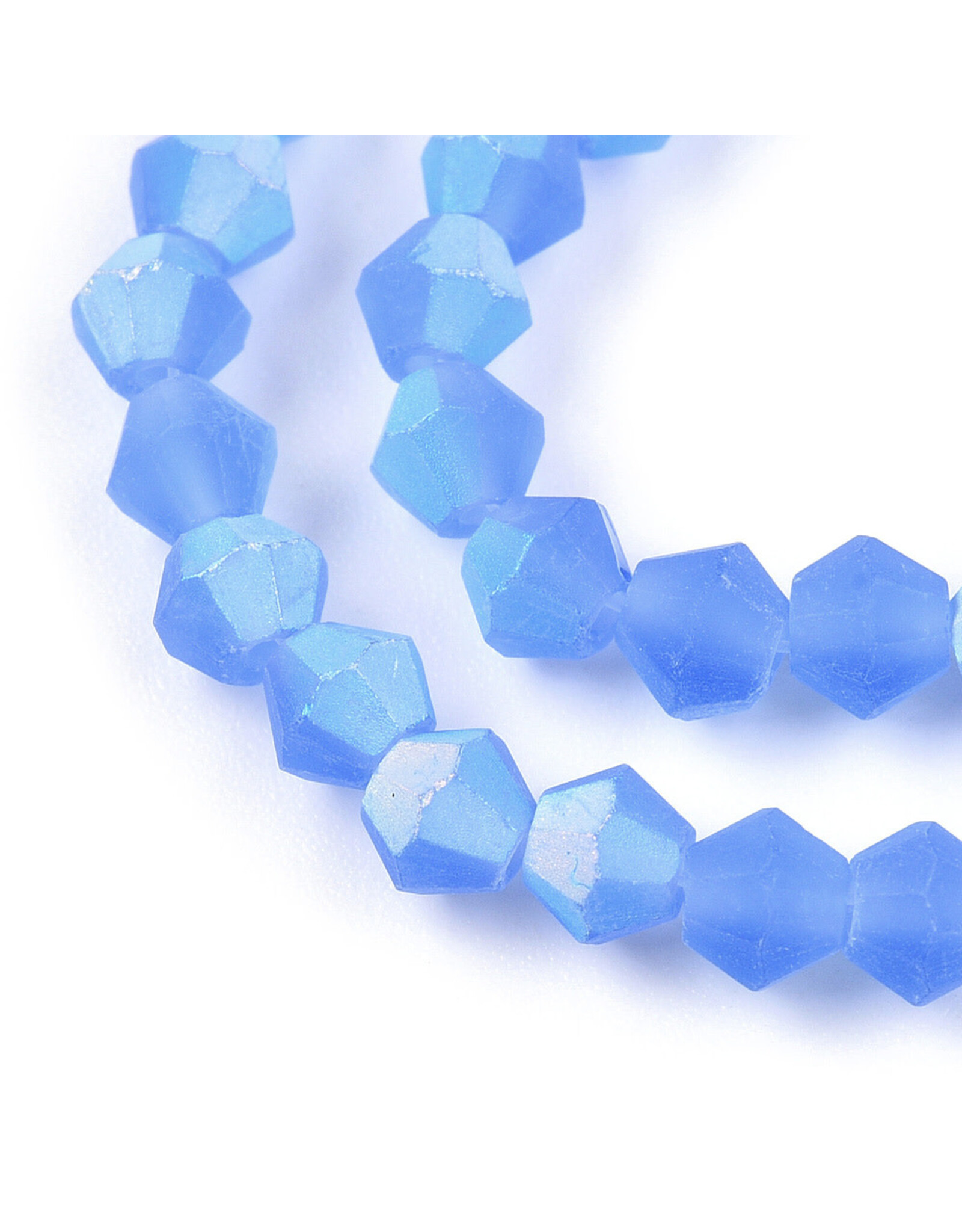 2.5mm Bicone  Transparent Light Sapphire AB Matte   x130