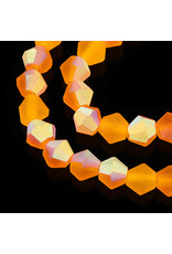 2.5mm Bicone  Light Orange  AB Matte   x130